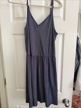 Universal Thread Navy Striped Sleeveless Midi Dress